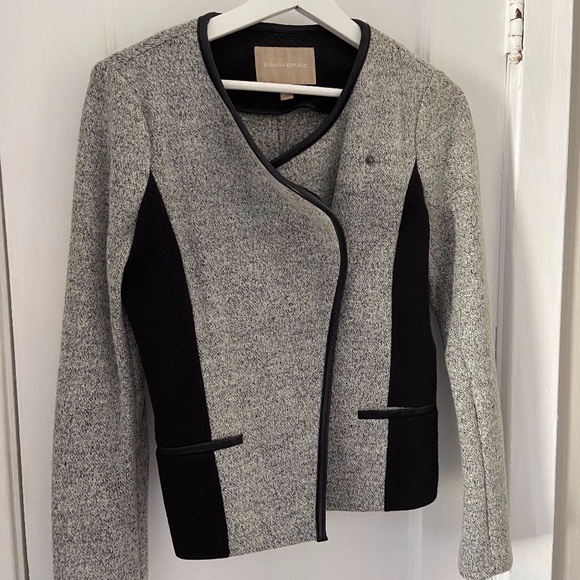 Wool grey/black blazer - Picture 1 of 3